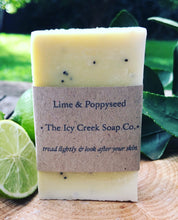 Load image into Gallery viewer, Lime & poppyseed soap