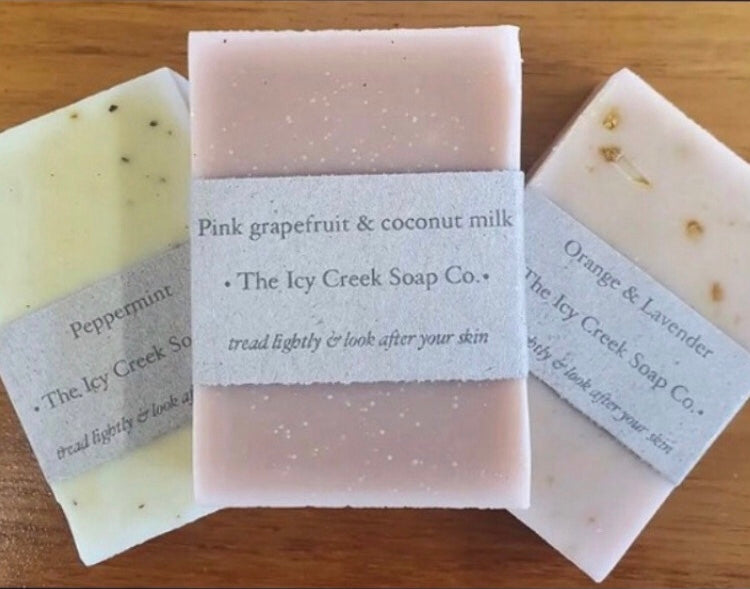 Pink grapefruit & coconut milk soap