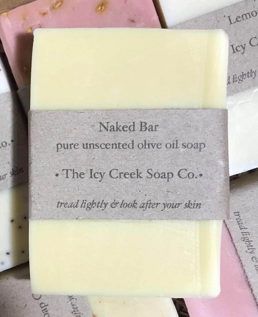 Naked Bar - unscented pure olive oil soap bar