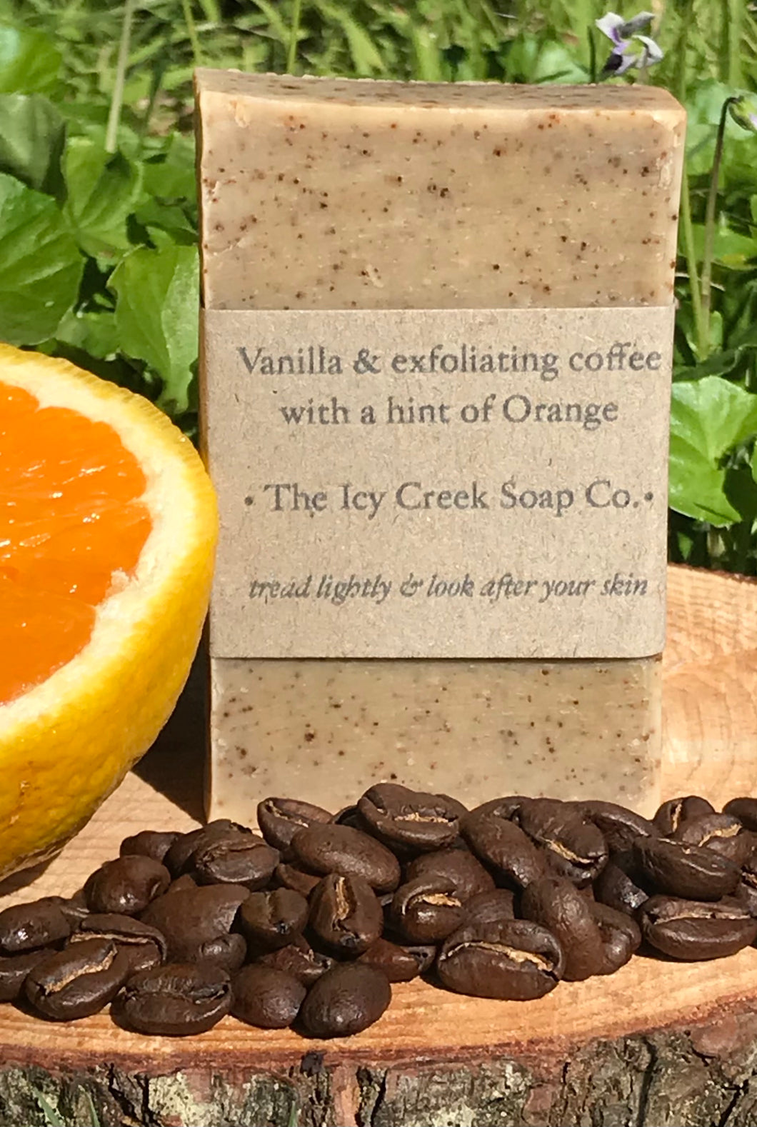 Exfoliating coffee with Vanilla & a hint of Orange